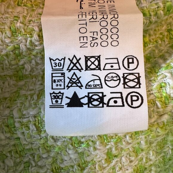 Zara Girls Sleeveless Dress Size 7, Green, Frayed Texture, Spring Dress - Picture 8 of 11